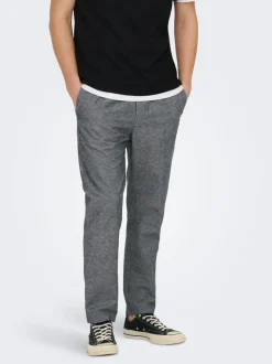 ONSLINUS Tapered Fit Lin Joggebukse