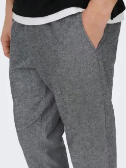 ONSLINUS Tapered Fit Lin Joggebukse