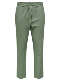 ONSLINUS Tapered Fit Lin Joggebukse