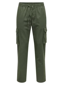 ONSLINUS Tapered Fit Lin Cargobukse
