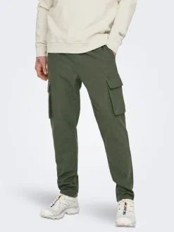 ONSLINUS Tapered Fit Lin Cargobukse