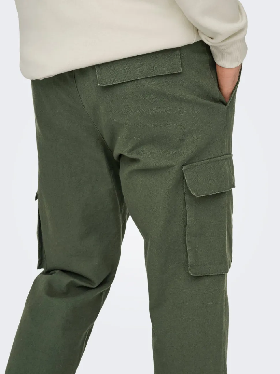 ONSLINUS Tapered Fit Lin Cargobukse
