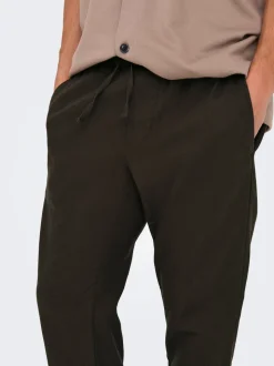 ONSLINUS Tapered Fit Lin Joggebukse
