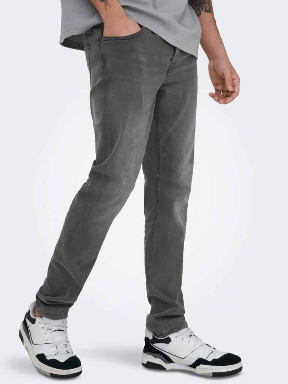 ONSLOOM Middels høyt snitt Slim Fit Jeans