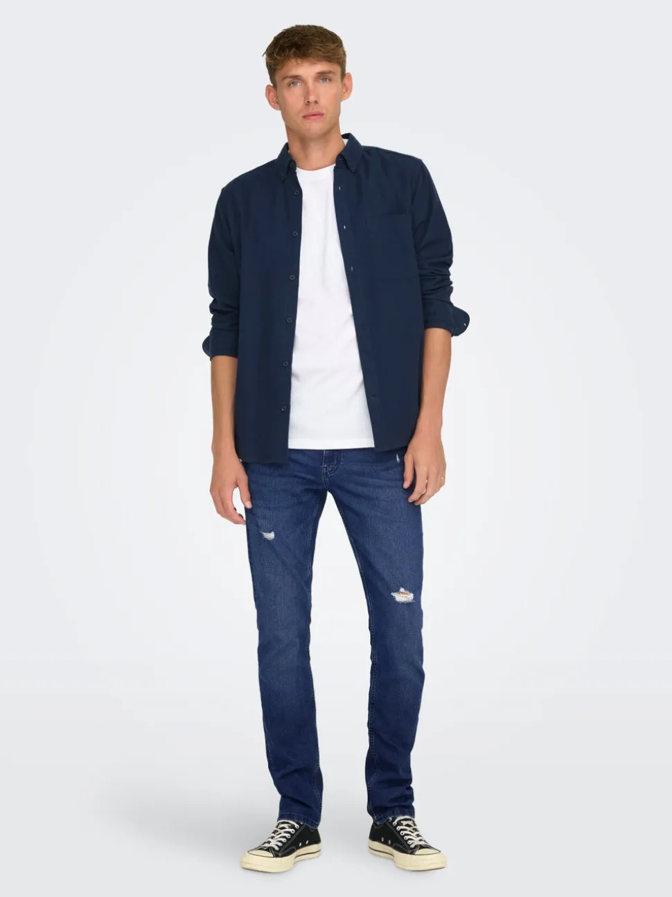 ONSLOOM Middels høyt snitt Slim Fit Jeans