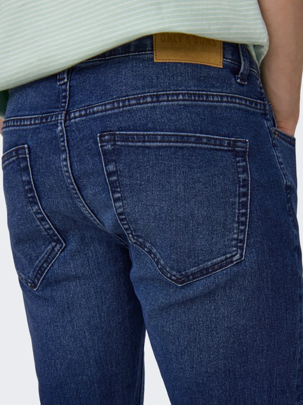 ONSLOOM Middels høyt snitt Slim Fit Jeans
