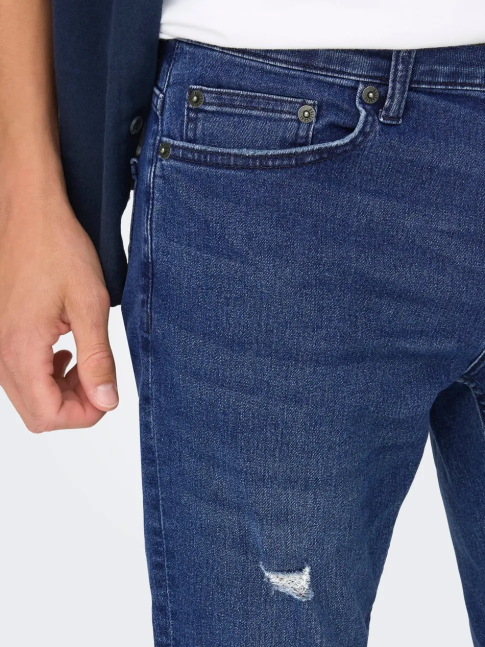 ONSLOOM Middels høyt snitt Slim Fit Jeans