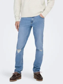 ONSLOOM Middels høyt snitt Slim Fit Jeans