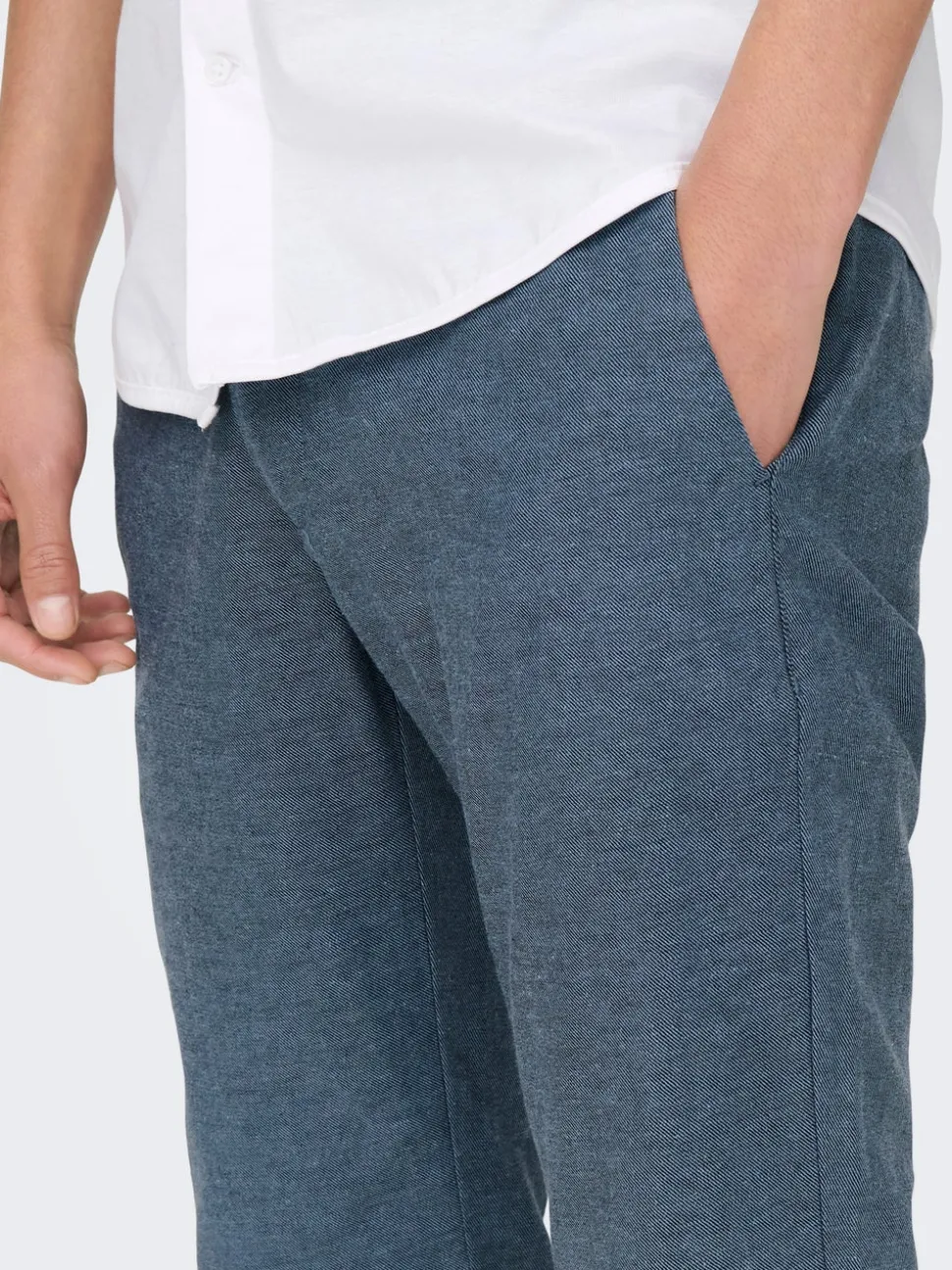 ONSMARK Tapered Fit Lin Chinobukse