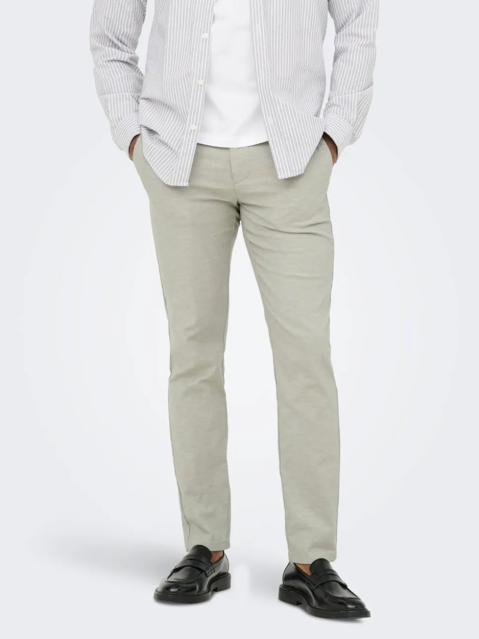 ONSMARK Tapered Fit Lin Chinobukse