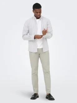 ONSMARK Tapered Fit Lin Chinobukse
