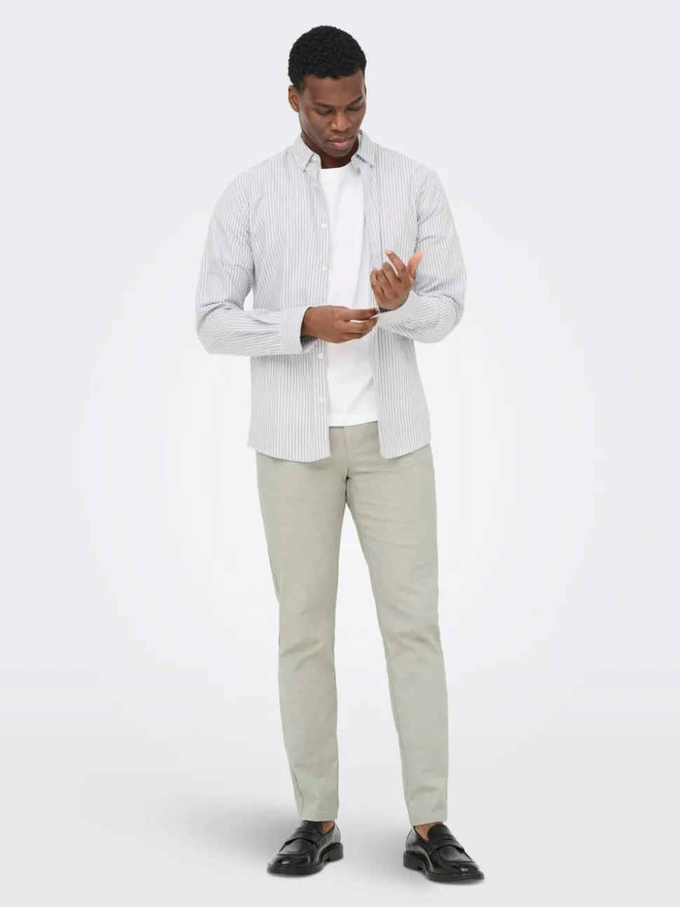 ONSMARK Tapered Fit Lin Chinobukse