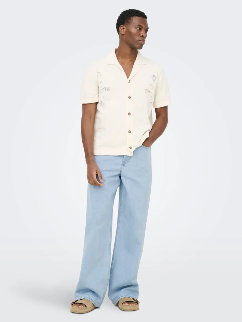 ONSREMI Middels høyt snitt Wide Leg Fit Jeans