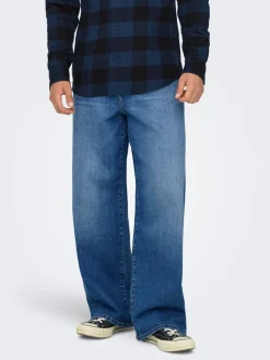 ONSREMI Middels høyt snitt Wide Leg Fit Stretch Jeans