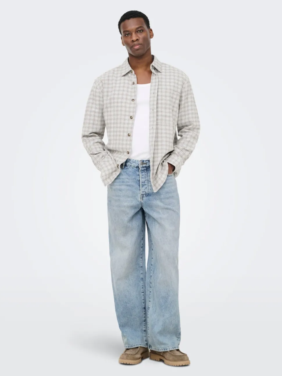 ONSREMI Middels høyt snitt Wide Leg Fit Jeans