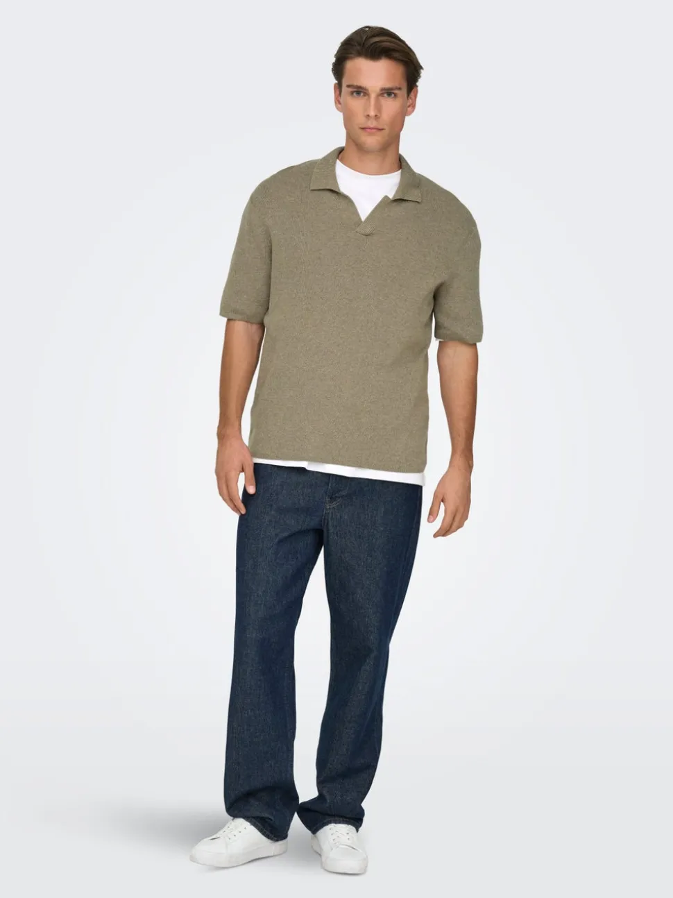 ONSTRAVIS Strikket poloskjorte