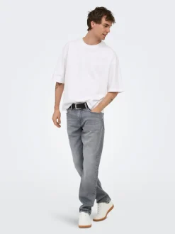 ONSWOLF Middels høyt snitt Regular Fit Jeans