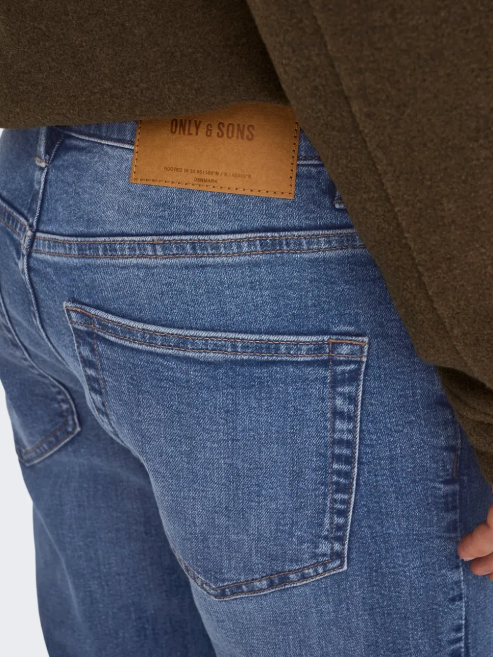 ONSWOLF Middels høyt snitt Regular Fit Jeans