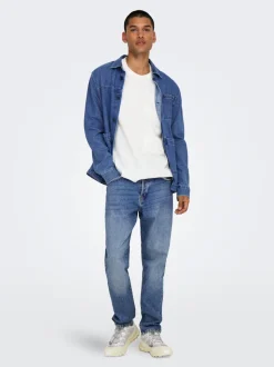 ONSYOKE Middels høy midje Cropped Fit Jeans