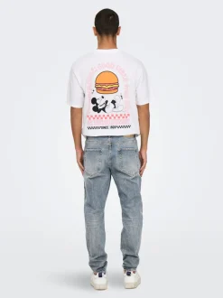ONSYOKE Middels høyt snitt Tapered Fit Jeans