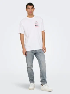 ONSYOKE Middels høyt snitt Tapered Fit Jeans
