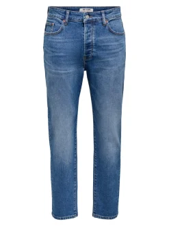 ONSYOKE Middels høyt snitt Tapered Fit Stretch Jeans