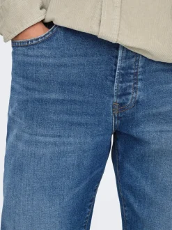 ONSYOKE Middels høyt snitt Tapered Fit Stretch Jeans