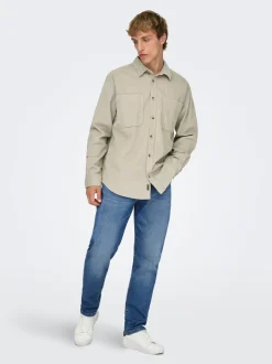 ONSYOKE Middels høyt snitt Tapered Fit Stretch Jeans