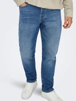ONSYOKE Middels høyt snitt Tapered Fit Stretch Jeans
