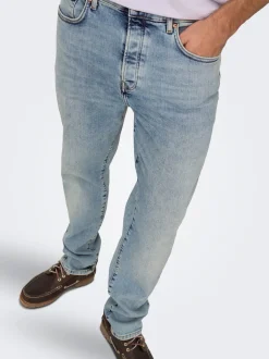 ONSYOKE Middels høyt snitt Tapered Fit Jeans