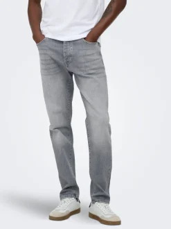 ONSYOKE Middels høyt snitt Tapered Fit Stretch Jeans