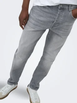 ONSYOKE Middels høyt snitt Tapered Fit Stretch Jeans