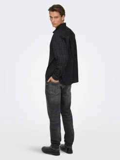 ONSYOKE Middels høyt snitt Tapered Fit Jeans