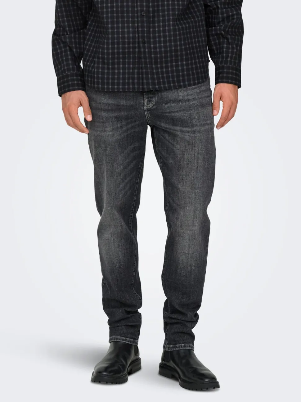 ONSYOKE Middels høyt snitt Tapered Fit Jeans