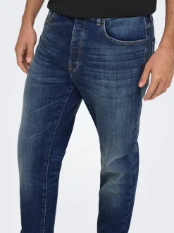 ONSYOKE Middels høyt snitt Tapered Fit Jeans