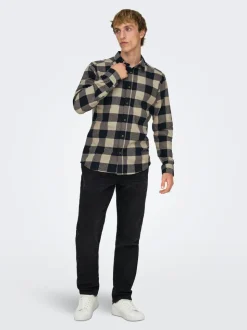 ONSYOKE Middels høyt snitt Tapered Fit Stretch Jeans