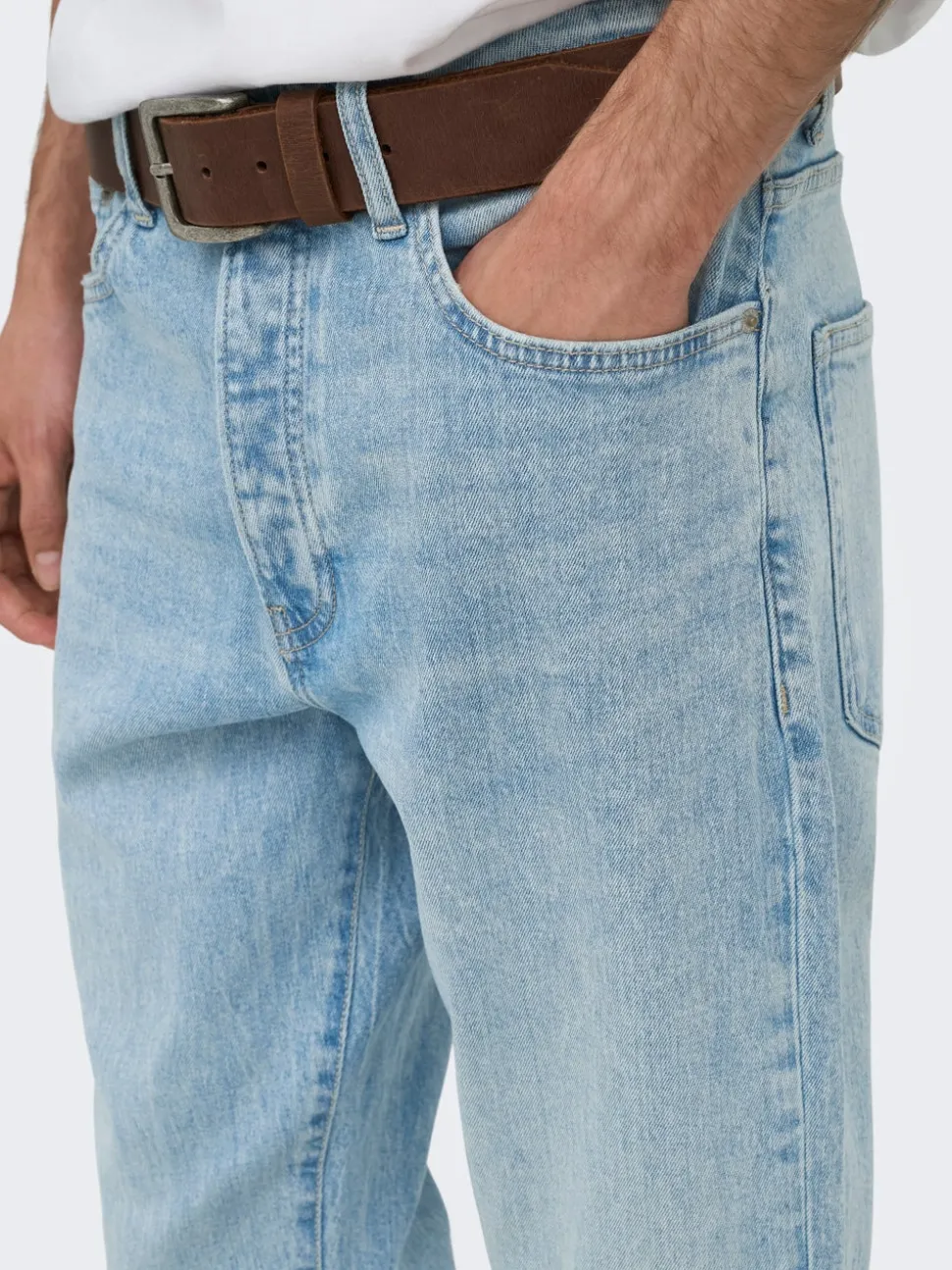 ONSYOKE Middels høyt snitt Tapered Fit Stretch Jeans