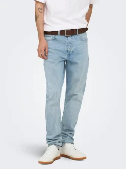 ONSYOKE Middels høyt snitt Tapered Fit Stretch Jeans
