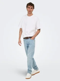 ONSYOKE Middels høyt snitt Tapered Fit Stretch Jeans