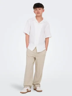 OSJSINUS Loose fit Lin Bukser